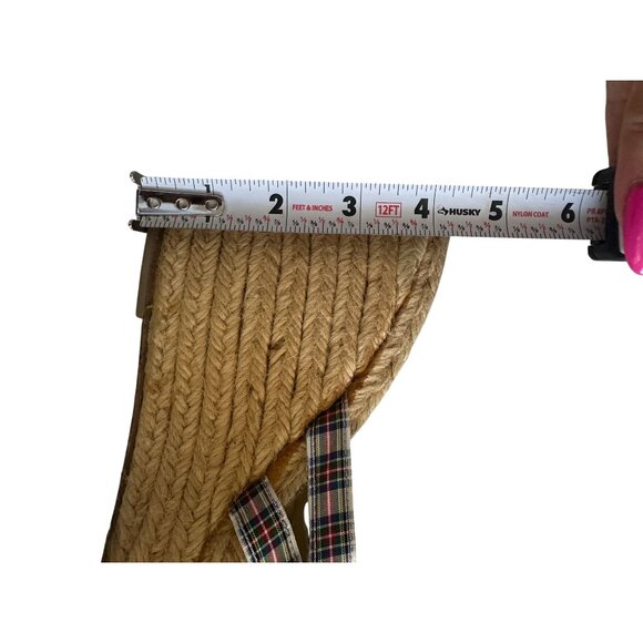 STUBBS & WOOTTON Plaid Spring Espadrille Wedges Sandals Size 40 / US 10 - Picture 9 of 10